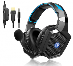 HP Wired Headset with LED Noise Cancelling Mic HP Over ear Gaming Headphone PS4
